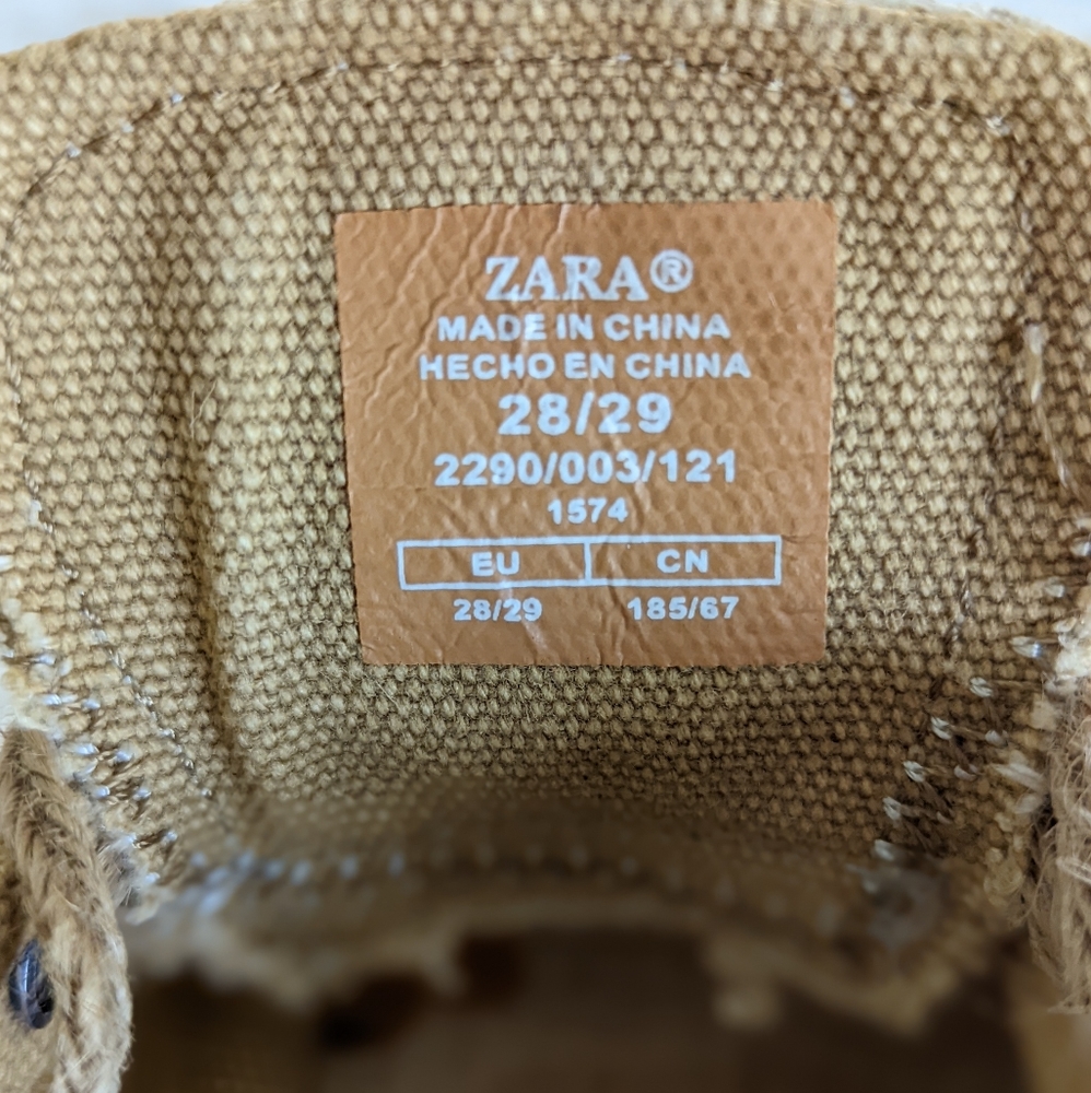 Zara Kids Canvas Topsider Sneaker Size 5 - Picture 5 of 6